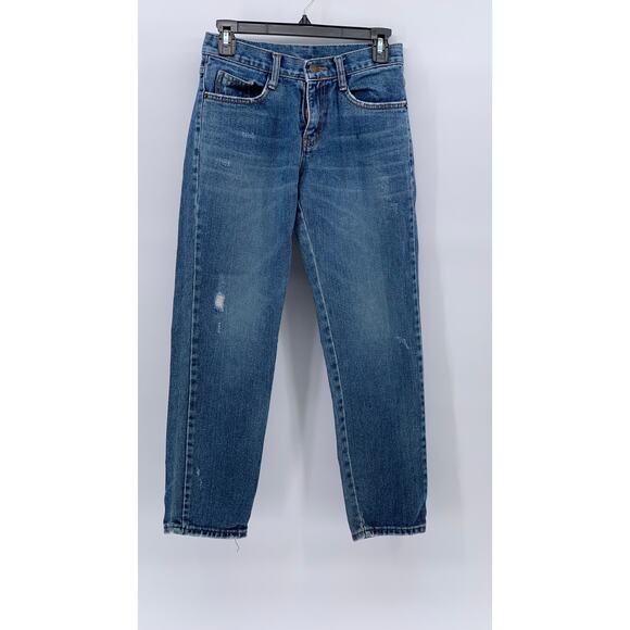 ALICE Women's Medium Blue Distressed Skinny Leg Regular-Fit Jeans SZ S(1) - Picture 1 of 10